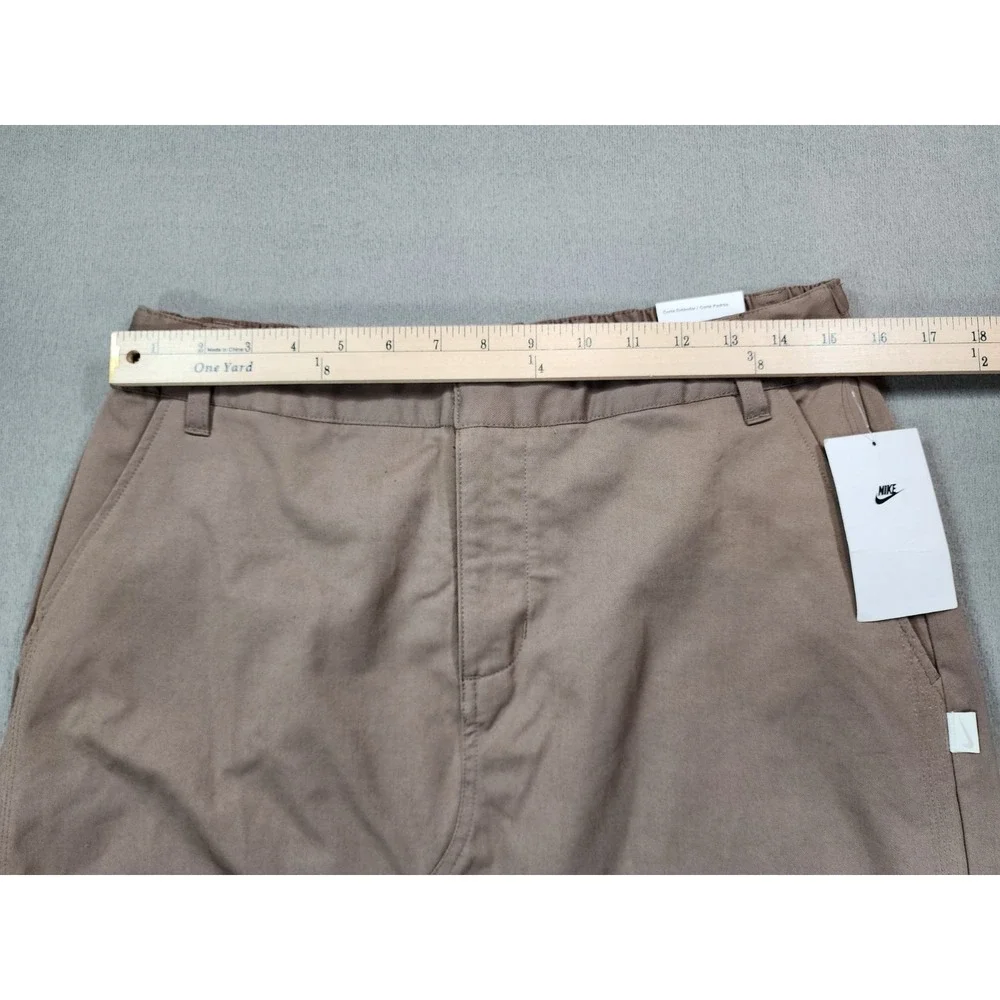 Nike Sportswear Essential Twill Maxi Skirt Brown Size Medium Elastic Waistband